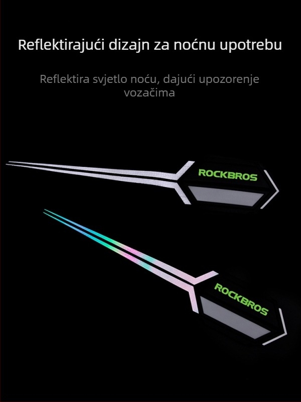 ROCKBROS Reflektirajuća traka za ruku/nogu za noćnu vožnju bicikla — poliester, prilagodljiva obrada