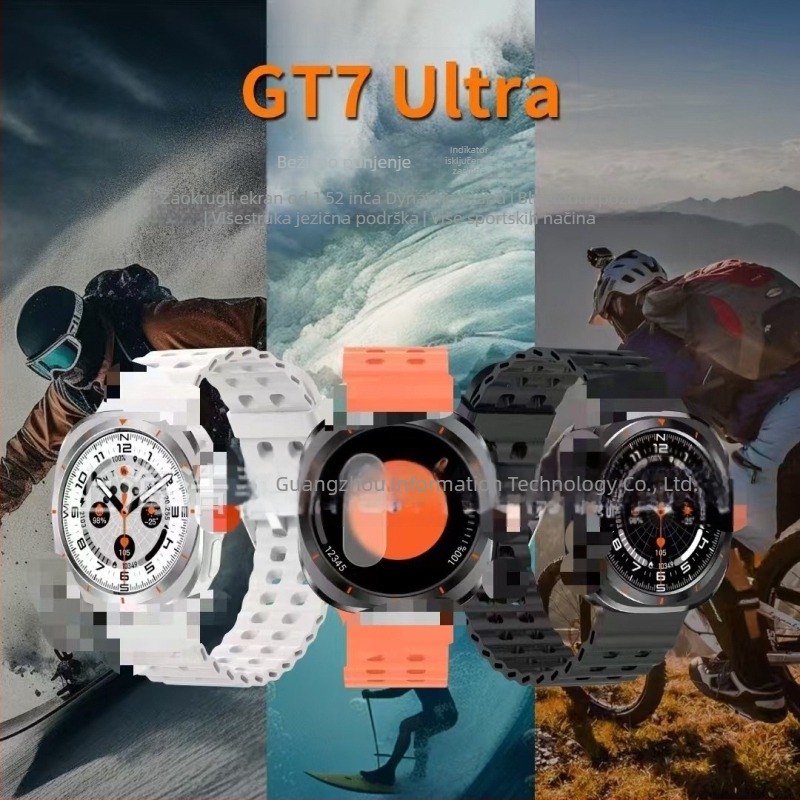 GT7 ULTRA Pametni sat — Praćenje otkucaja srca, Mjerenje krvnog tlaka, Praćenje sna, Detekcija zasićenja kisikom u krvi, AMOLED zaslon