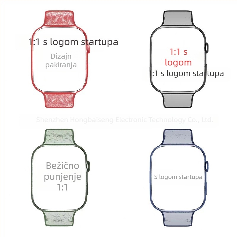 S11 Pametni sat, Dualni remen, Dodirni i tipkasto upravljanje, Silikon remen, Android kompatibilan, Praćenje otkucaja srca