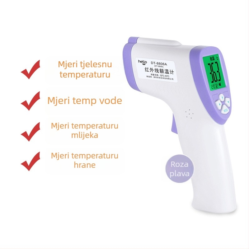 Hello momo DT-8806 infracrveni termometar, bezkontaktan ručni termometar, raspon mjerenja 32–43