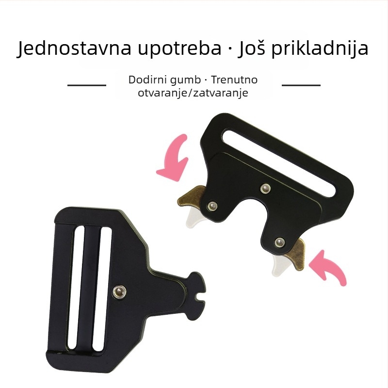 Prilagodljiva metalna kopča kobra za ruksak - Taktička vanjska uporaba, cinkova zlitina, vodootporna, otporna na habanje, odvojiva kopča