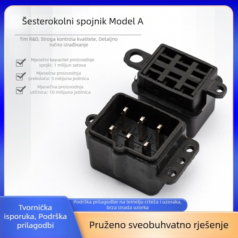 Delosi spojnik za stroj za sojino mlijeko – dodaci dijelovi za miješanje/mljevenje, model AC035A-AC035B, materijal PA66/H62, 10A 250VAC