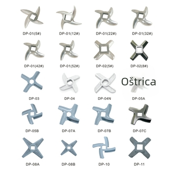 Pribor za meso mlinca – oštrice Shanghao DP-01, kompatibilni modeli 5#, 12, 22, 32