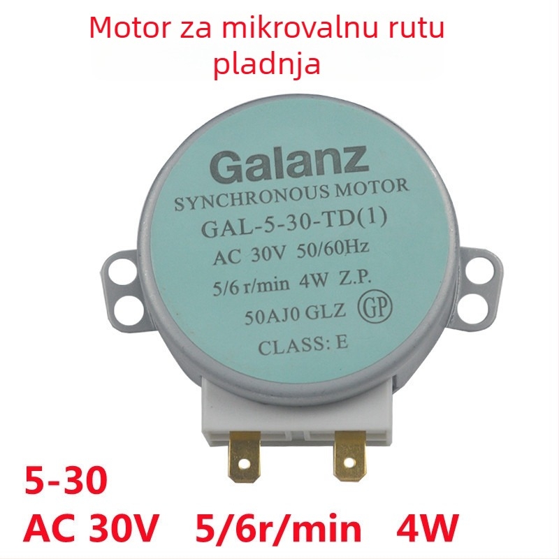 Galanz sinhroni motor za mikrovalnu pećnicu, motor okretne ploče GAL-5-30-TD, 30V