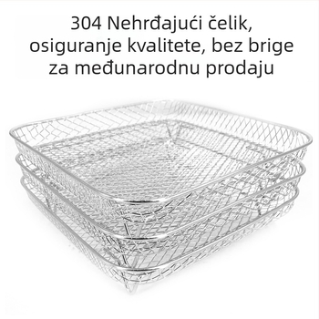 Nehrđajući čelični trostruki mrežni nosač za Ninja Foodi pećnicu – dodaci za air fryer, grill i dehidraciju, težina 430 g