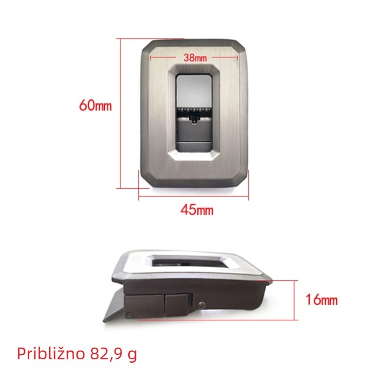 Kuka za remen od cinkovog legura, šuplja automatska kopča, dvostrano rotirajuća, bez zuba, brzo otpuštanje (Spring 2025; elektroforetsko završetak)