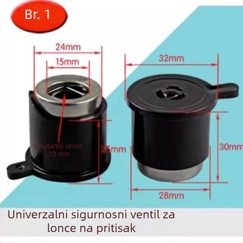 Set ventila za električni lonac pod pritiskom – ispušni, tlakovni i ventil za oslobađanje tlaka za modele 4L/5L/6L