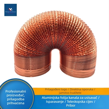 Komplet odvoda dima za kuhinjsku napa, teleskopskog tipa, aluminijska folija, vanjska instalacija
