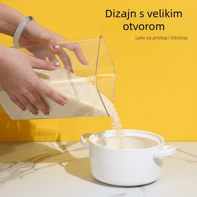 Prozirni plastični spremnik za kuhinju s poklopcem, visoke kvalitete za orašaste plodove, grickalice i žitarice