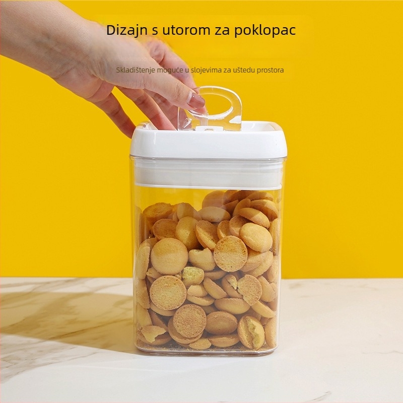 Prozirni plastični spremnik za kuhinju s poklopcem, visoke kvalitete za orašaste plodove, grickalice i žitarice