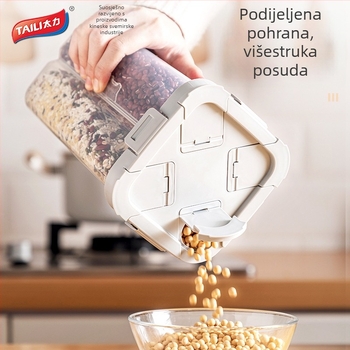 Too Much Force – Zatvoreni spremnik za žitarice i tjesteninu, prehrambena kvaliteta, četvrtastog oblika, kapacitet 501–800 ml