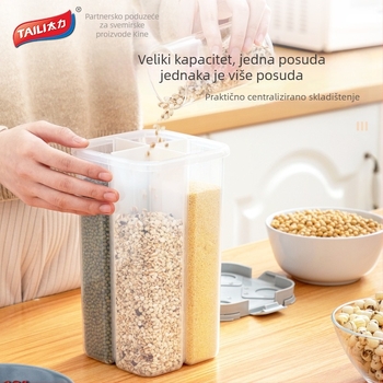 Too Much Force – Zatvoreni spremnik za žitarice i tjesteninu, prehrambena kvaliteta, četvrtastog oblika, kapacitet 501–800 ml