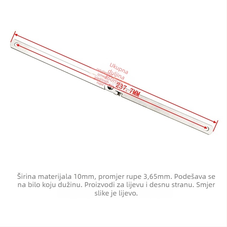 Dvodijelna sklopiva povlačna šipka za namještaj - Željezo, moderan minimalistički stil, pogodna za krevet, ormar, vrata ormara, kutiju i potporu prozora