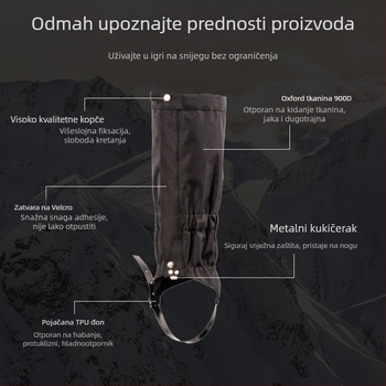 Gaiters za snijeg i planinarenje – dugi navlaka za cipele, unisex, TPU materijal, sportski stil, ljeto