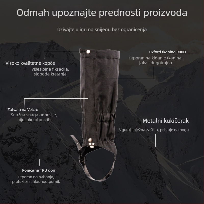 Gaiters za snijeg i planinarenje – dugi navlaka za cipele, unisex, TPU materijal, sportski stil, ljeto