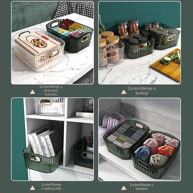 Akrilni stolni organizator za kozmetiku i sitne predmete, 2L, stil light luxury