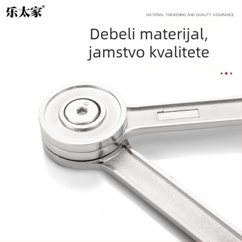 Šarka za ormar s plinskom ručicom za otvaranje pokretnih vrata, model Stop at Will (06), materijal: cinkova legura, marka: Yttrium, namjena: ostalo, stil: moderni