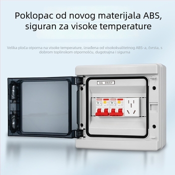 HA-8WAY 8-položni prekidač, ABS materijal, vanjska vodootpornost, prašinu otporan, zaštita od curenja struje