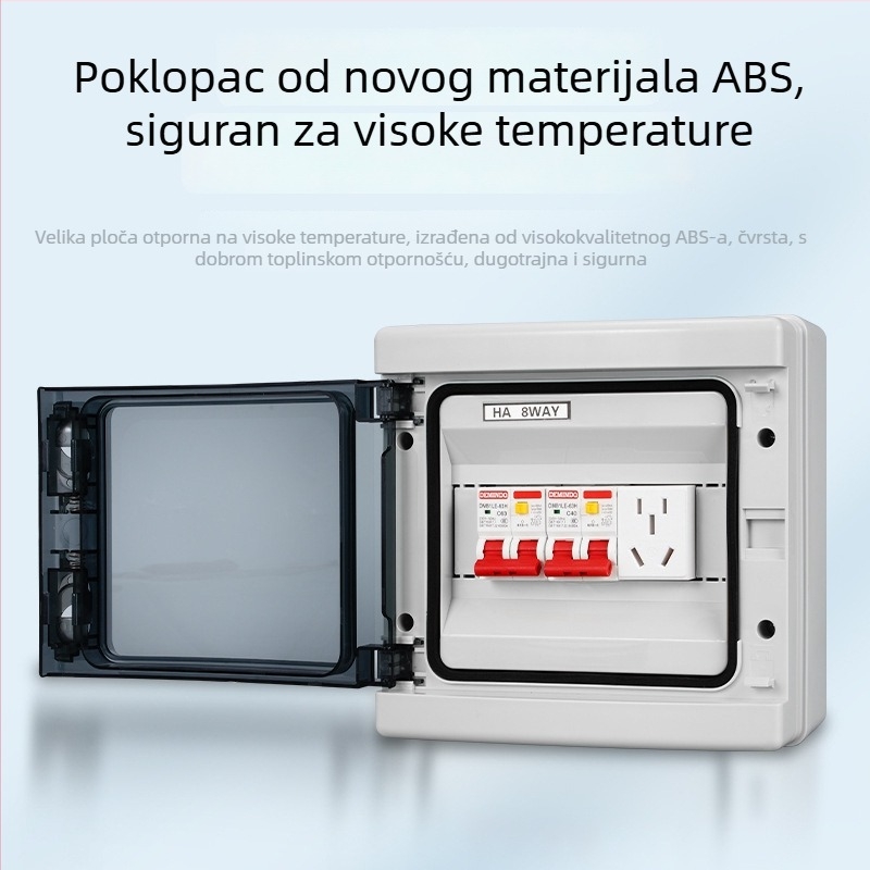 HA-8WAY 8-položni prekidač, ABS materijal, vanjska vodootpornost, prašinu otporan, zaštita od curenja struje
