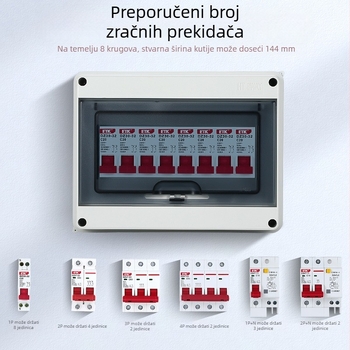 Vodootporna kutija za distribuciju s zaštitom od curenja, površinska montaža, 1-12 krugova, IP55
