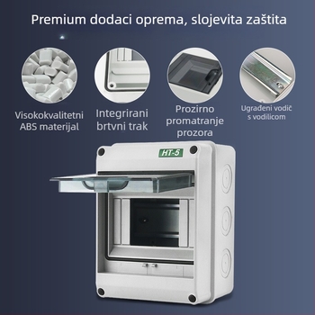 HT serija plastična kutija osigurača, 2–24 okruga, površinska/ugrađena montaža, 20 A