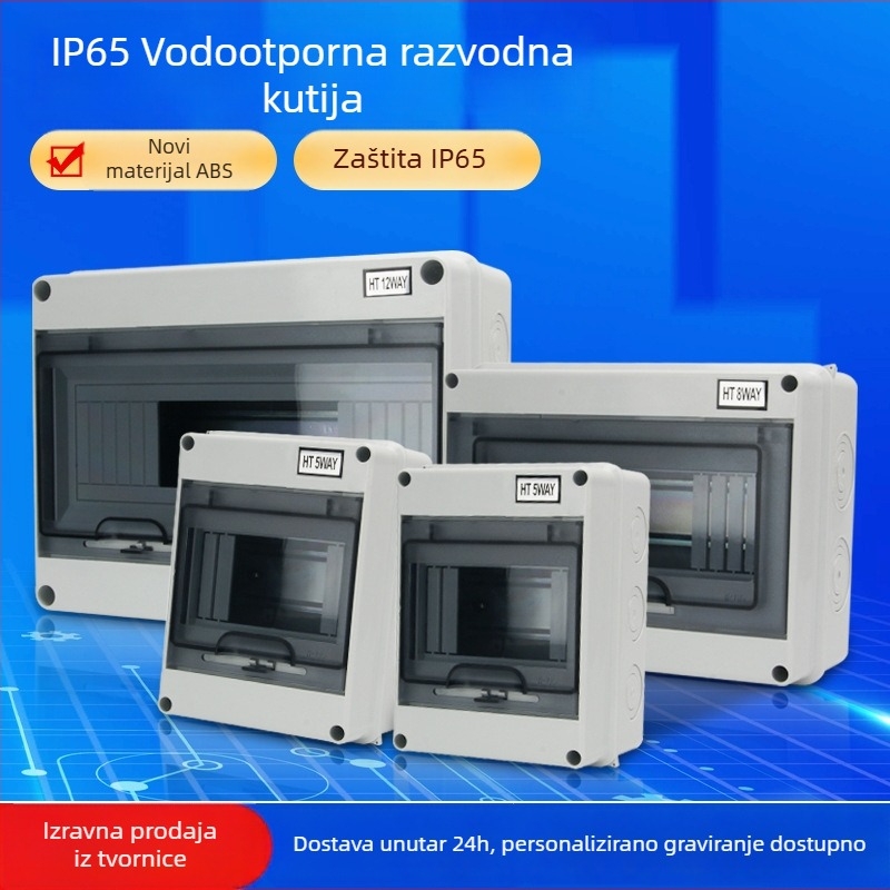 HT serija plastična kutija osigurača, 2–24 okruga, površinska/ugrađena montaža, 20 A