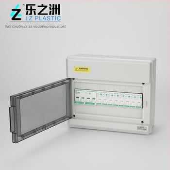 Vanjska IP66 vodootporna kutija za niskonaponsku distribuciju, površinska ili ugradbena montaža, ABS kućište, PC poklopac, 9/12/16/24 krugova