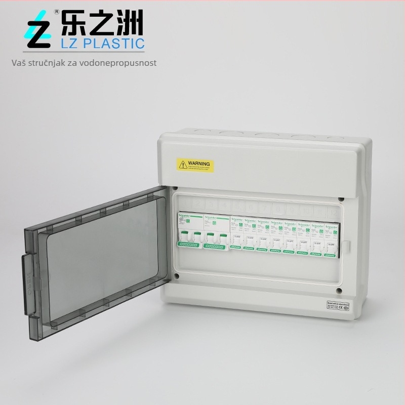 Vanjska IP66 vodootporna kutija za niskonaponsku distribuciju, površinska ili ugradbena montaža, ABS kućište, PC poklopac, 9/12/16/24 krugova