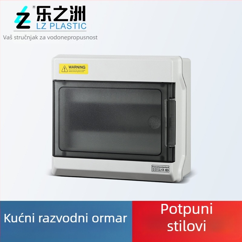 Vanjska IP66 vodootporna kutija za niskonaponsku distribuciju, površinska ili ugradbena montaža, ABS kućište, PC poklopac, 9/12/16/24 krugova