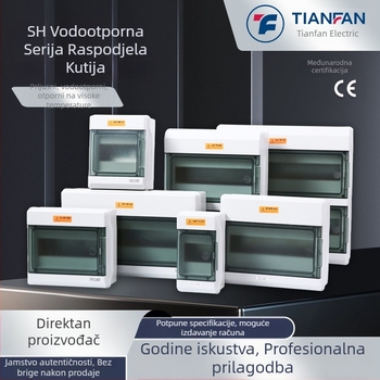 Vanjska plastična kutija za distribuciju otpornu na vatru, IP66 vodootporna, površinska montaža, 3 kruga