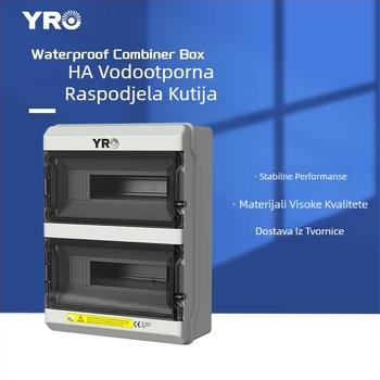 HA serija Vodootporna PV distribucijska kutija IP65 PC+ABS kućište, površinska montaža, 4–39 krugova, 1–3 redova prekidača