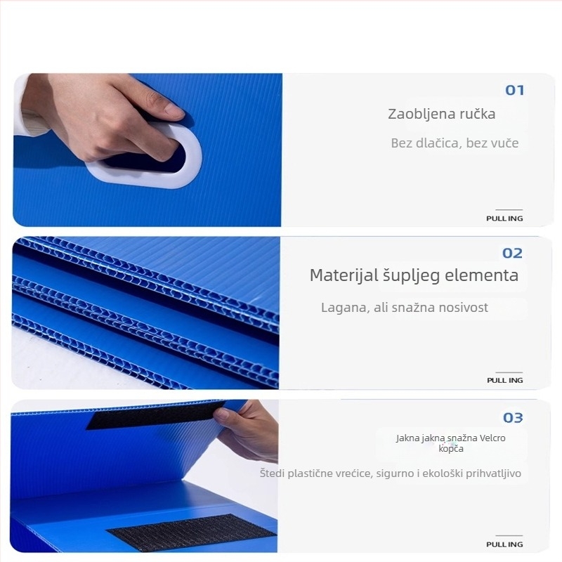 PP plastična kutija za skladištenje, vodootporna, sklopiva, za knjige i odjeću, marka Medium Crystal