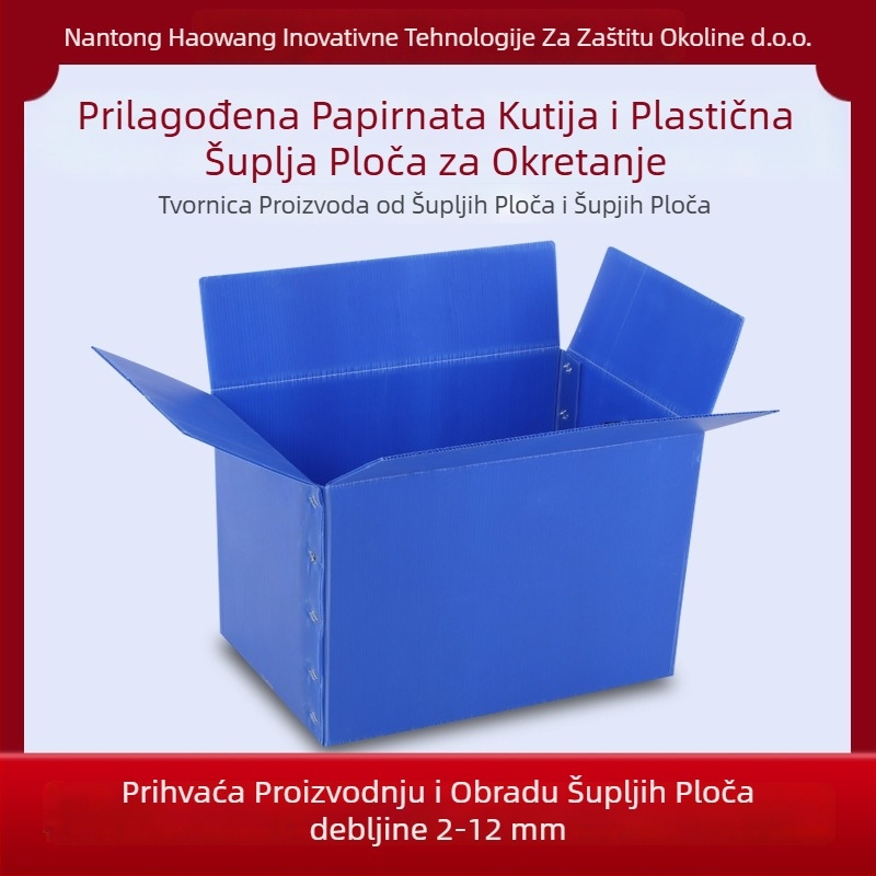 PP plastična kutija za transport, vodootporna, antistatična, sklopiva, nosivost 30-400 kg
