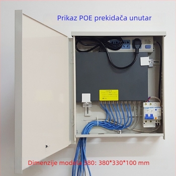 AN.S.BO AN-380 PoE prekidač u vodootpornom kućištu za mrežnu opremu za nadzor (unutarnje/ vanjske)