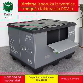 Plastična kutija za pakiranje s pločom od saća — materijal PP; vodootporna; visoke čvrstoće; može se slagati; nosivost 600