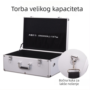 Velika višenamjenska prijenosna kutija za alat – kutija za opremu od aluminijske legure, vodootporna kutija za pohranu