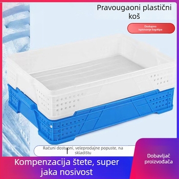 Pravokutna plastična turnover kutija od PE — vodootporna i otporna na vlagu, injekcijsko oblikovana, debljina stijene 2,5 mm, nosivost 20–120, prilagodljiva