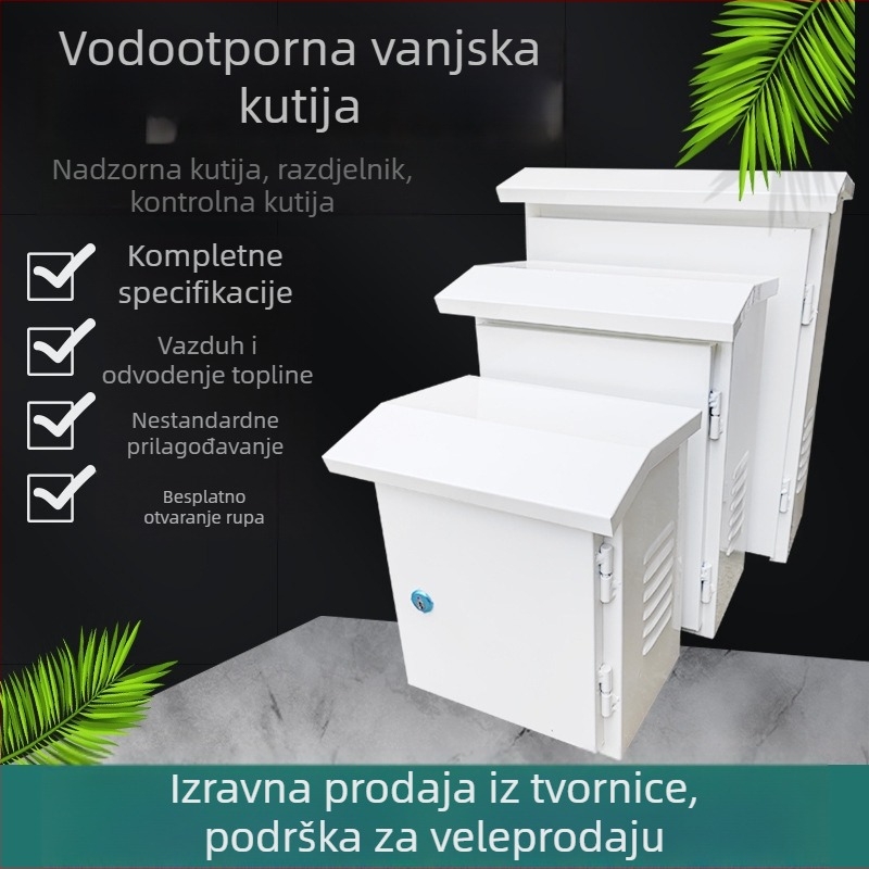 Vanjska vodootporna kutija za distribuciju sa sidrenjem na prsten, kućište od hladno valjanog čelika, debljina ploče 0,8 mm