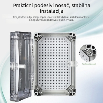 Vanjska vodootporna plastična kutija za razdjelnike sa snap-on poklopcem, ABS kućište, IP66, dimenzije 500×400×195 mm, 16 A, CE