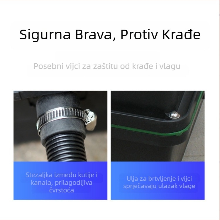 Deblja plastična podzemna kutija za baterije, vodootporna i izolirana za uličnu rasvjetu