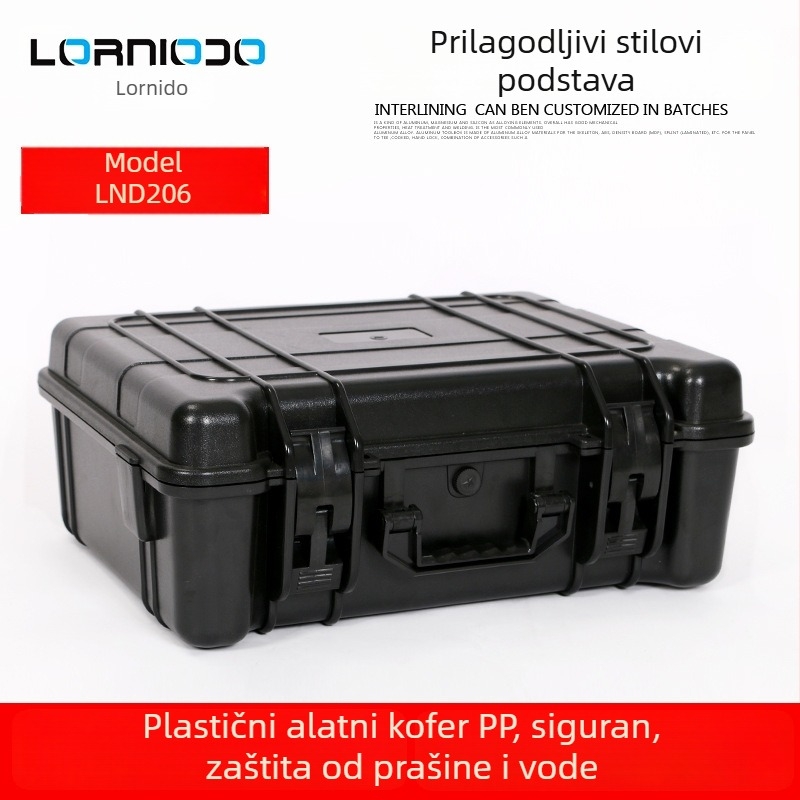 Plastična kutija za alate, prijenosna, za skladištenje električnih i mjernih instrumenata, PP konstrukcija