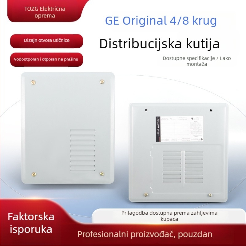 36-položni distribucijska kutija za skrivenu instalaciju, dvostruki red, nazivni tok 63 A, ABS kućište, poklopac od PC