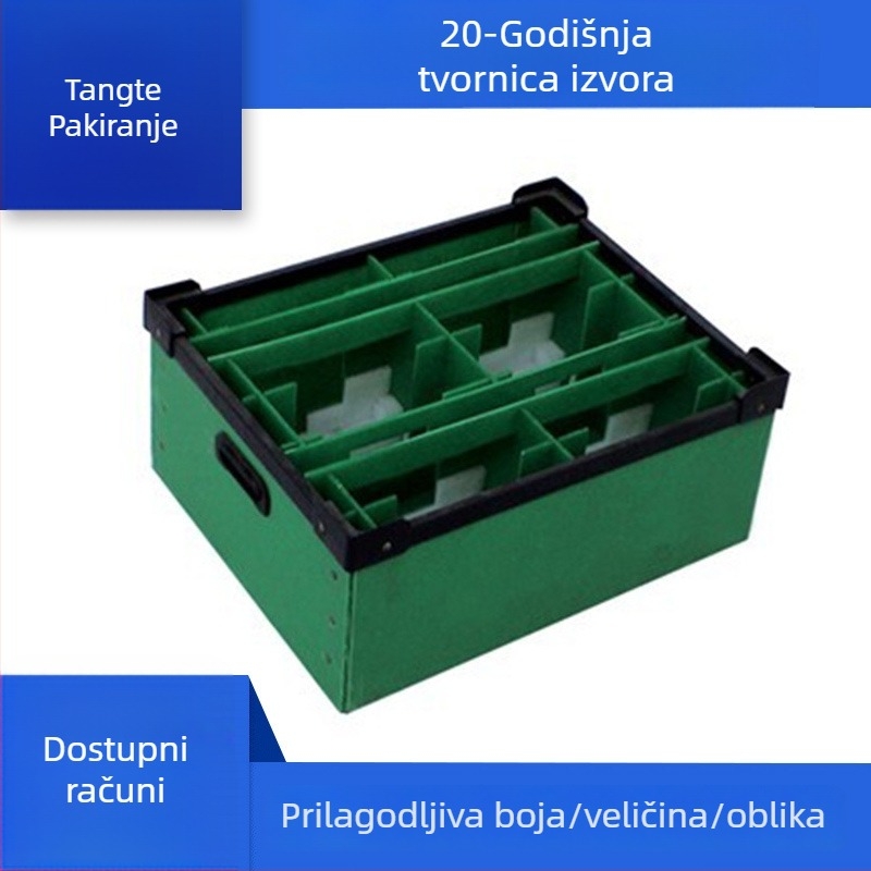 Kutija za okretanje od šupljih ploča – vodootporna, sklopiva, PE plastična, za univerzalno pakiranje, dnevna proizvodnja 1000