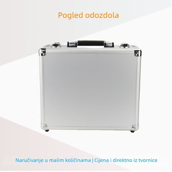 Aluminijska kutija za baterije s prikazom od aluminijske legure — aluminijski okvir, ABS panel, EVA unutrašnjost; ploča 2,8 MDF; nosivost 30