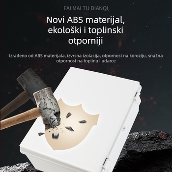 Vanjska vodootporna kutija za distribuciju, ABS kućište, ABS/PC poklopac, IP66, zidna montaža