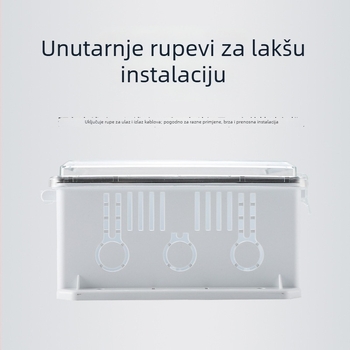 Plastična vodootporna kutija za razdjelnike, kućište od ABS-a, zidna montaža, dimenzije 180×250×100 mm, serija Zhouxing