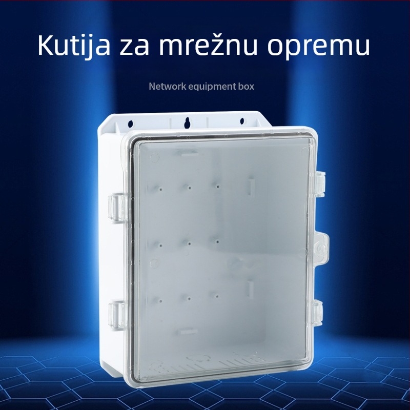 Plastična vodootporna kutija za razdjelnike, kućište od ABS-a, zidna montaža, dimenzije 180×250×100 mm, serija Zhouxing