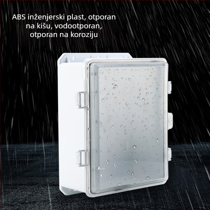 Plastična vodootporna kutija za razdjelnike, kućište od ABS-a, zidna montaža, dimenzije 180×250×100 mm, serija Zhouxing