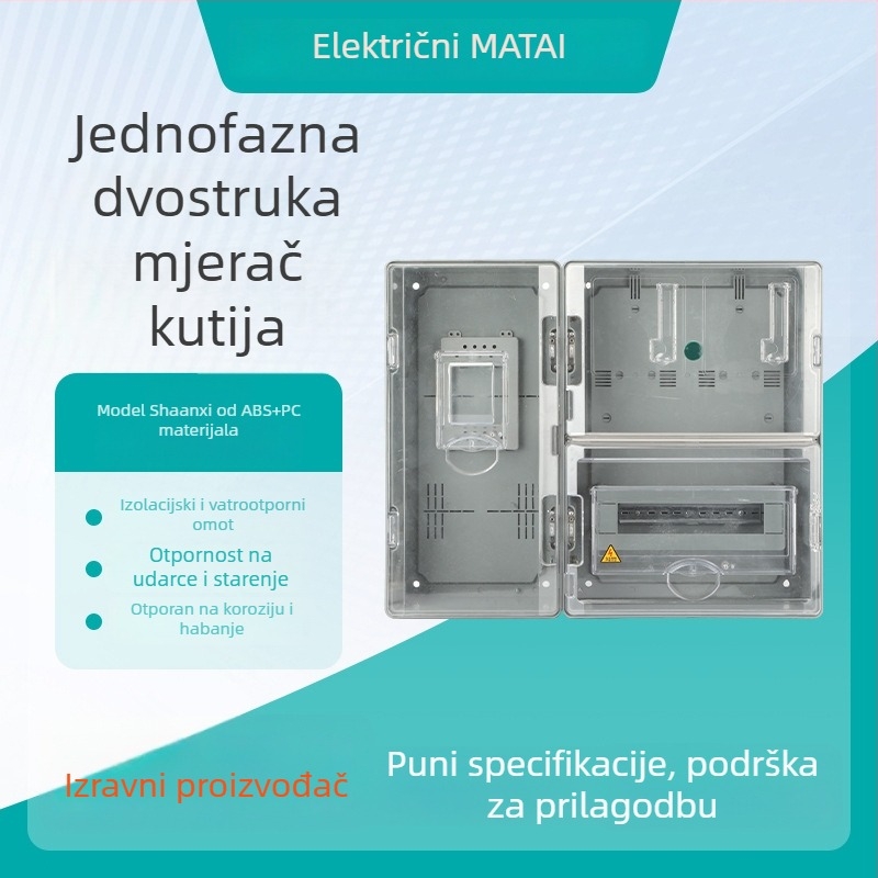 Vanjska CT kutija za mjerač za trofazni četverovodni sustav, površinska montaža, vodootporna