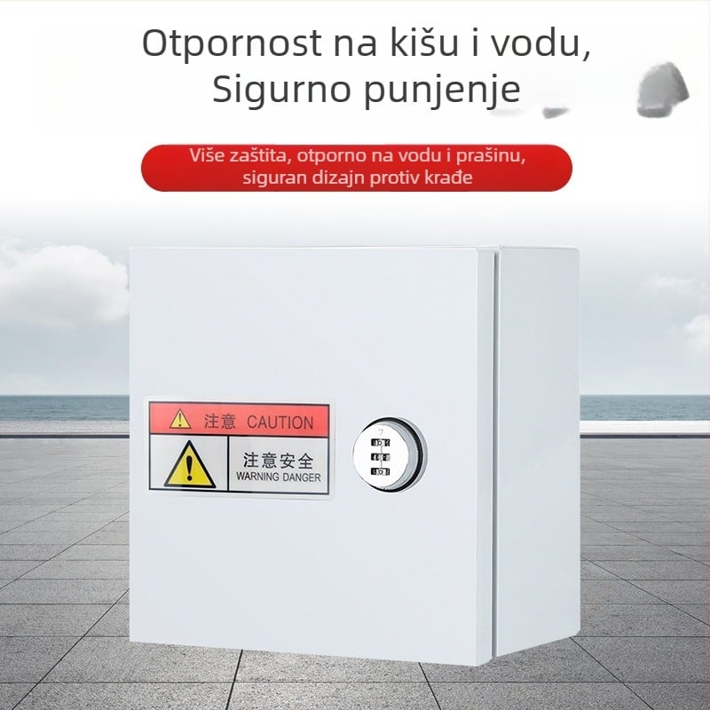 Vanjska kutija za punjenje EV sa zaključavanjem lozinkom, protiv krađe, vodootporna, IP55, 32A, kućište od hladno valjanog čelika